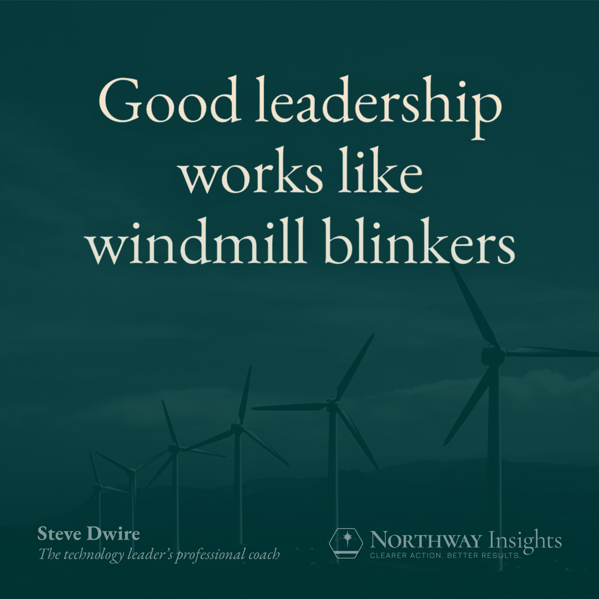 Good leadership works like windmill blinkers