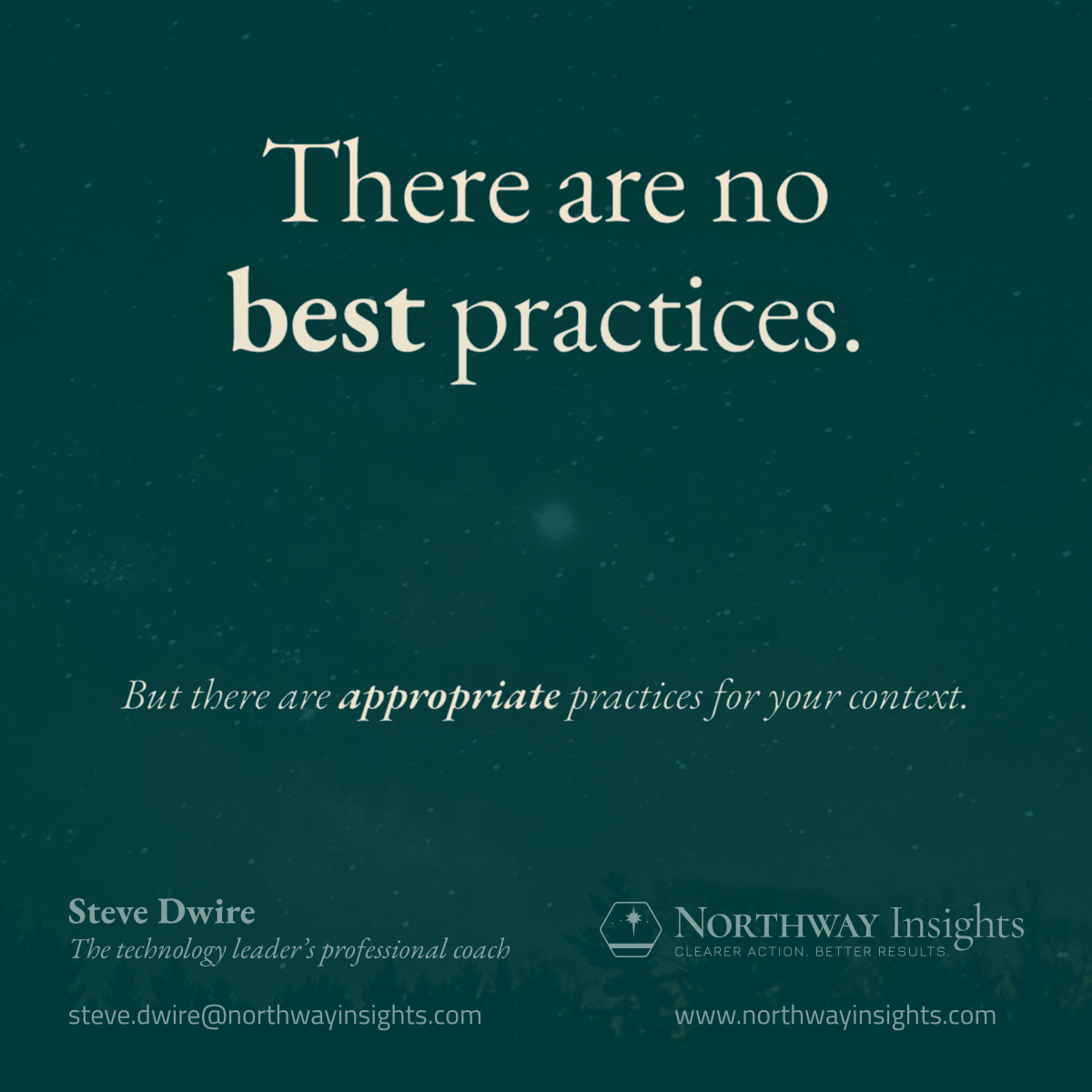 There are no best practices