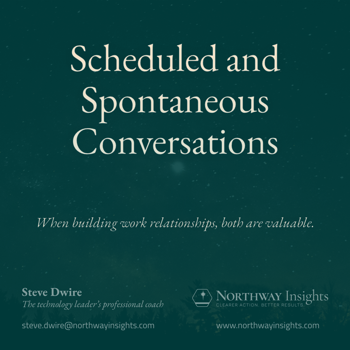 Scheduled and Spontaneous Conversations