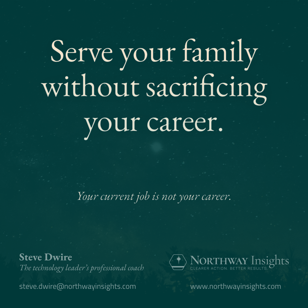 Serve your family without sacrificing your career