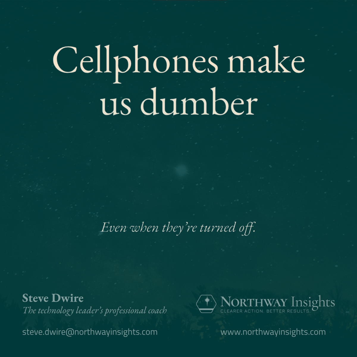 Cellphones make us dumber