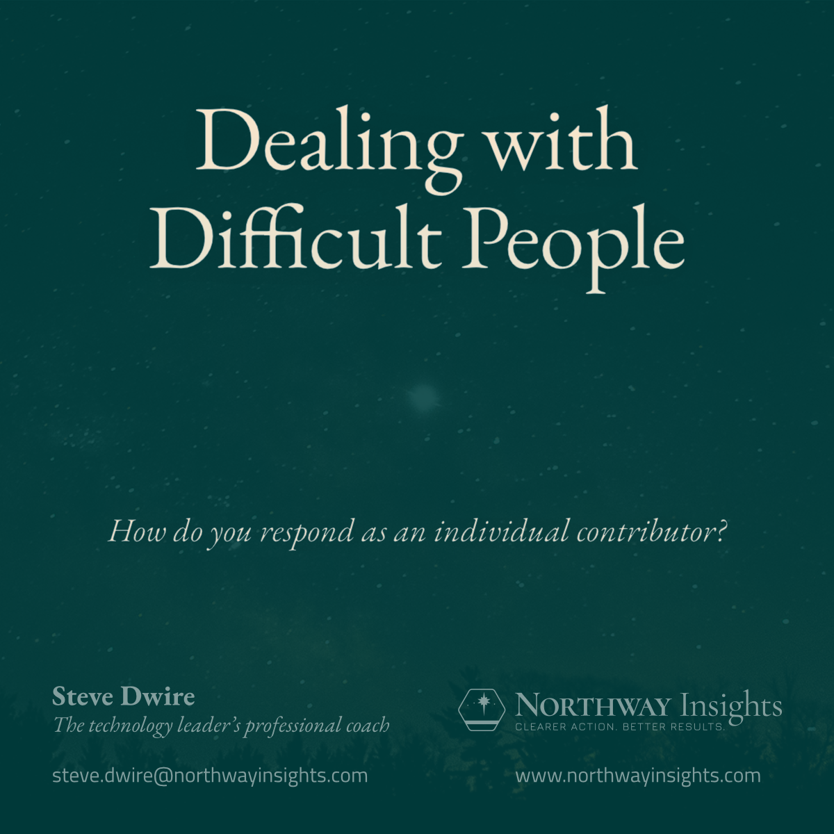 Dealing with difficult people