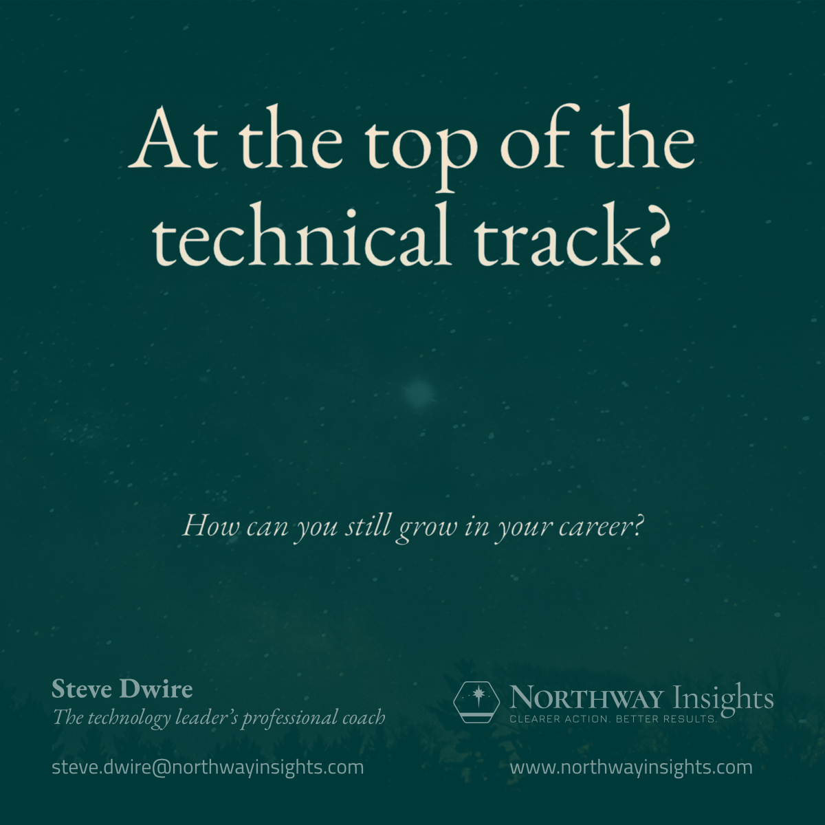 At the top of the technical track?